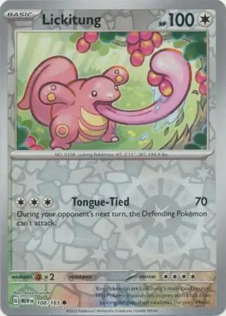 Lickitung Reverse Holo 108 Normal