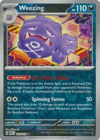 Weezing Reverse Holo 110 Normal