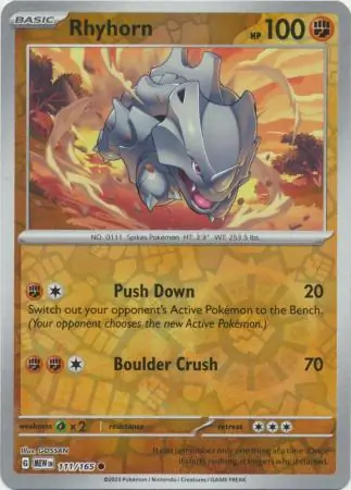 Rhyhorn Reverse Holo 111