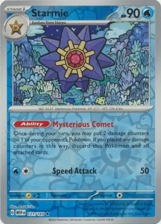 Starmie Reverse Holo 121 Normal