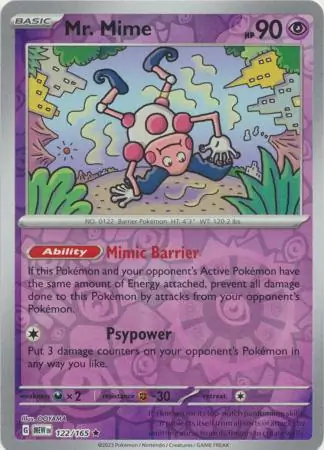 Mr. Mime Reverse Holo 122 Normal