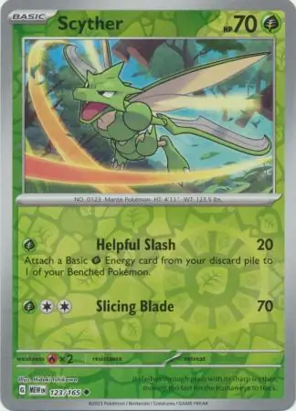 Scyther Reverse Holo 123 Normal