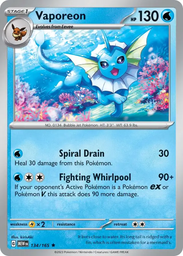 Vaporeon 134 Normal