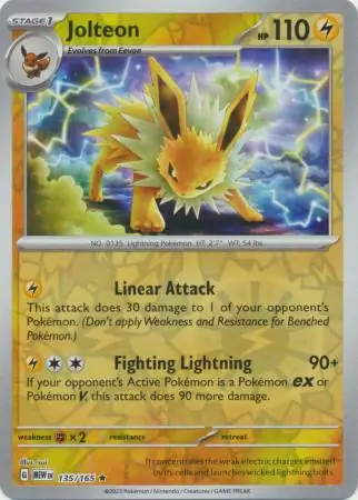 Jolteon Reverse Holo 135 Normal