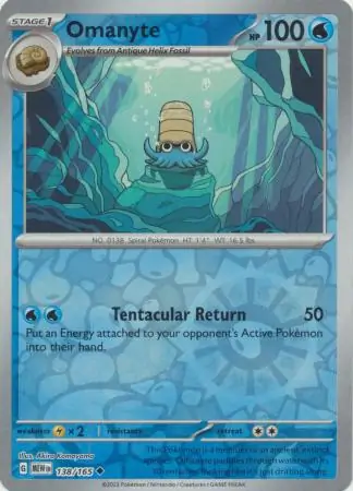 Omanyte Reverse Holo 138 Normal