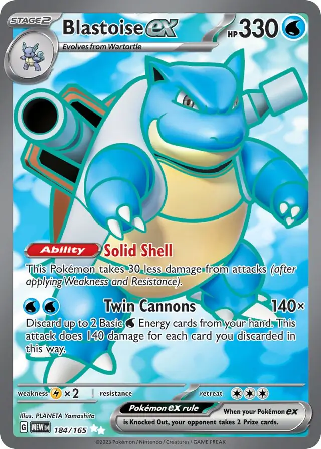Blastoise ex 184 Normal
