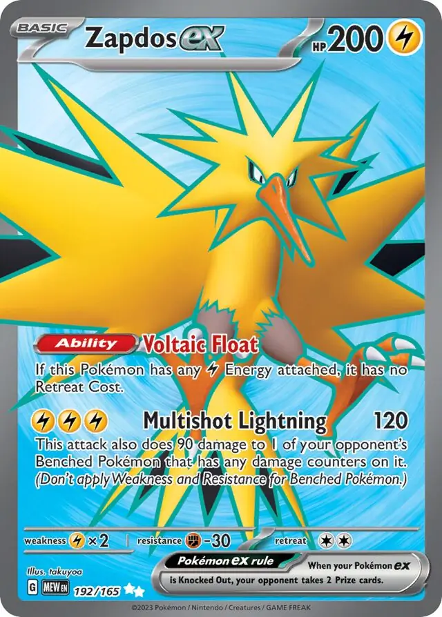 Zapdos ex 192 Normal