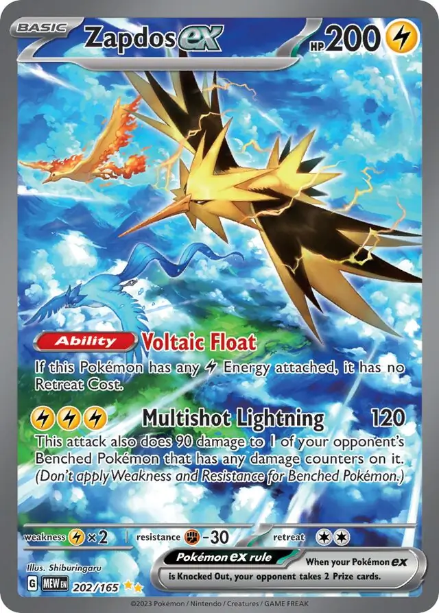 Zapdos ex 202 Normal