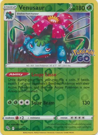 Venusaur Reverse Holo 003 Normal
