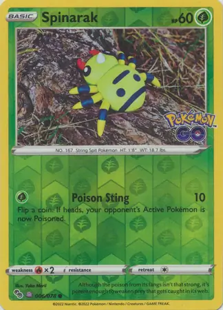 Spinarak Reverse Holo Ditto 006 Normal