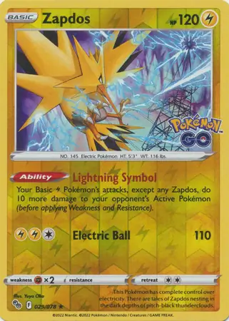 Zapdos Reverse Holo 029 Normal