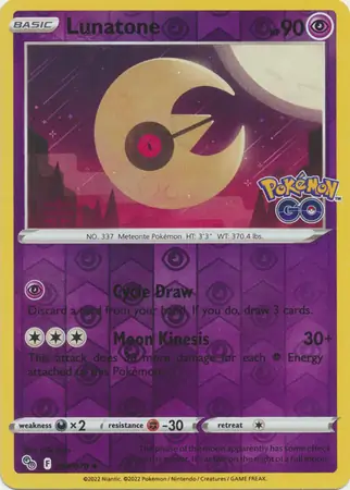 Lunatone Reverse Holo 034 Normal