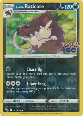 Alolan Raticate Reverse Holo 042 Normal
