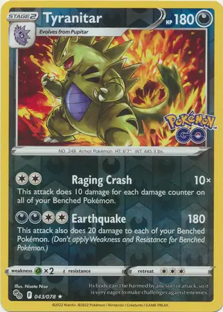 Tyranitar Reverse Holo 043