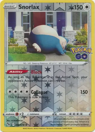 Snorlax Reverse Holo 055