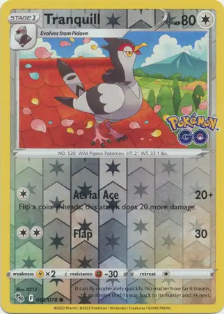 Tranquill Reverse Holo 062 Normal