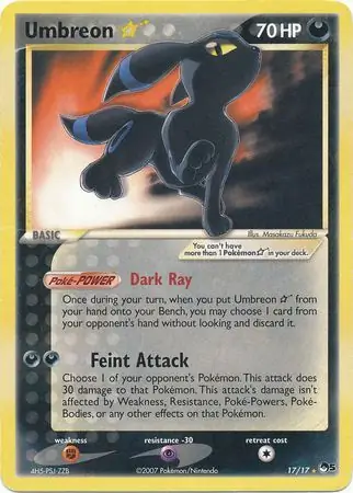 Umbreon Gold Star 17 Normal