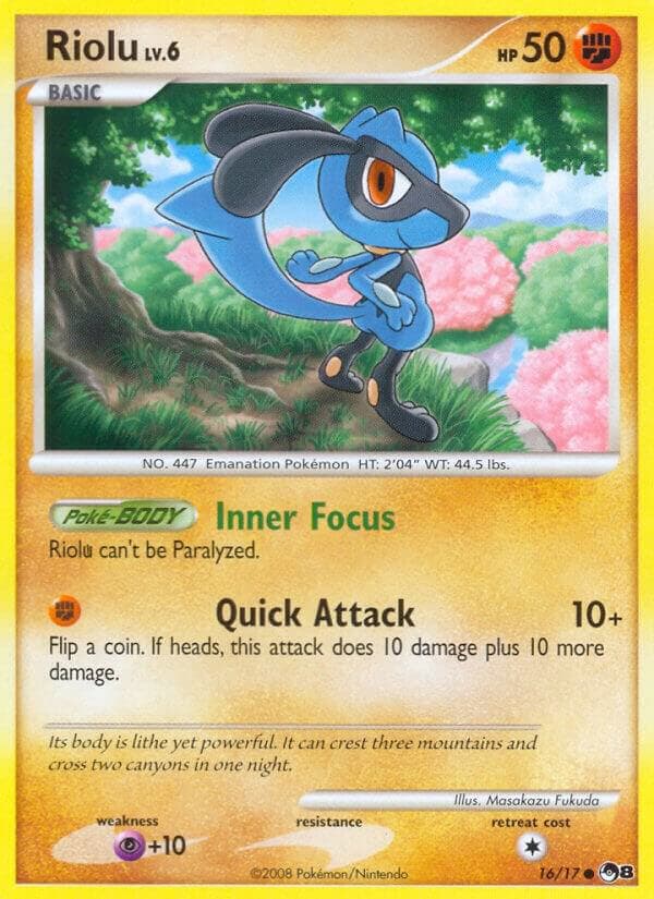 Riolu 16 Reverse holo