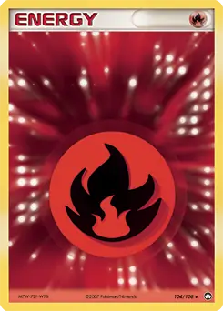 Fire Energy Reverse Holo 104
