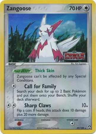 Zangoose Reverse Holo 25 Normal