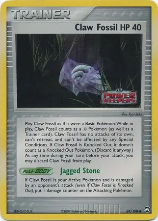 Claw Fossil Reverse Holo 84