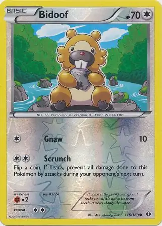 Bidoof Reverse Holo 116 Normal