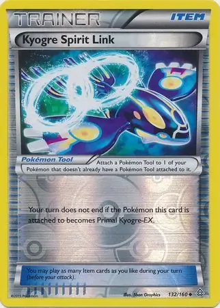 Kyogre Spirit Link Reverse Holo 132 Normal