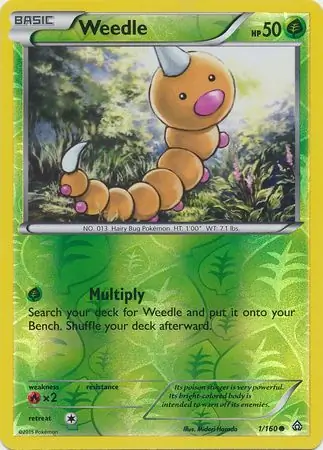 Weedle Reverse Holo 1 Normal