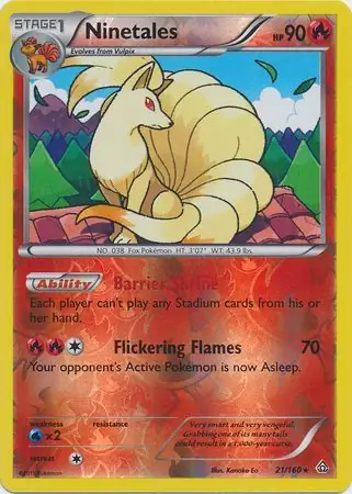 Ninetales Reverse Holo 21 Normal