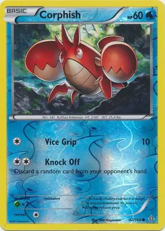 Corphish Reverse Holo 42 Normal