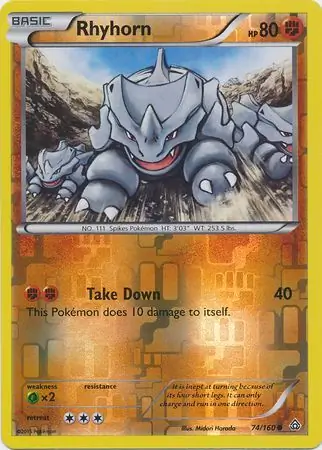 Rhyhorn Reverse Holo 74