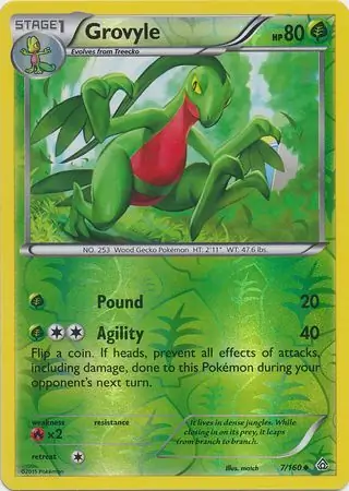 Grovyle Reverse Holo 7 Normal