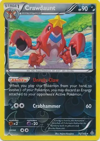 Crawdaunt Reverse Holo 92 Normal