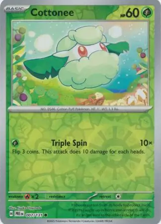 Cottonee Reverse Holo 007