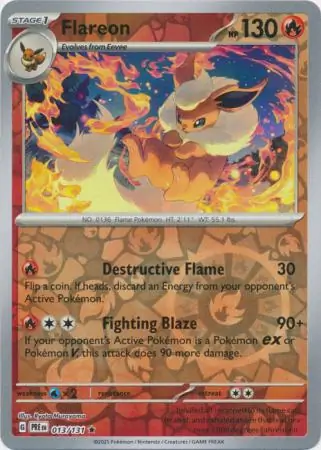 Flareon Reverse Holo 013