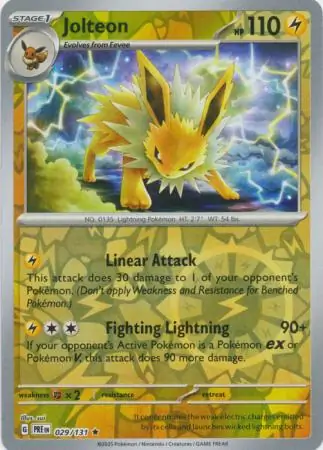 Jolteon Reverse Holo 029