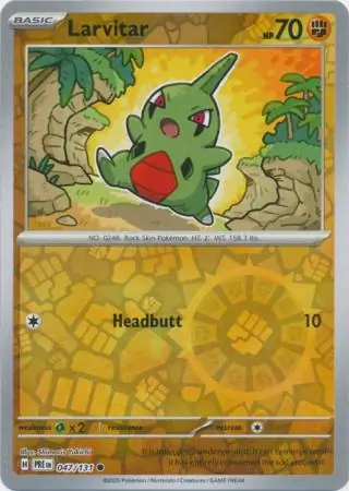 Larvitar Reverse Holo 047