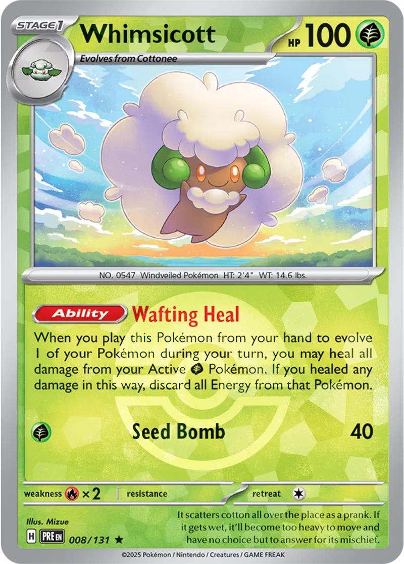 Whimsicott Poke ball Holo 8