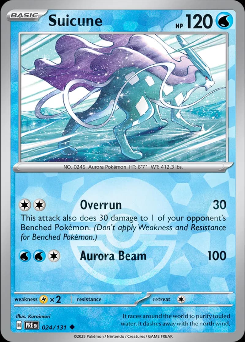 Suicune Poke ball Holo 24