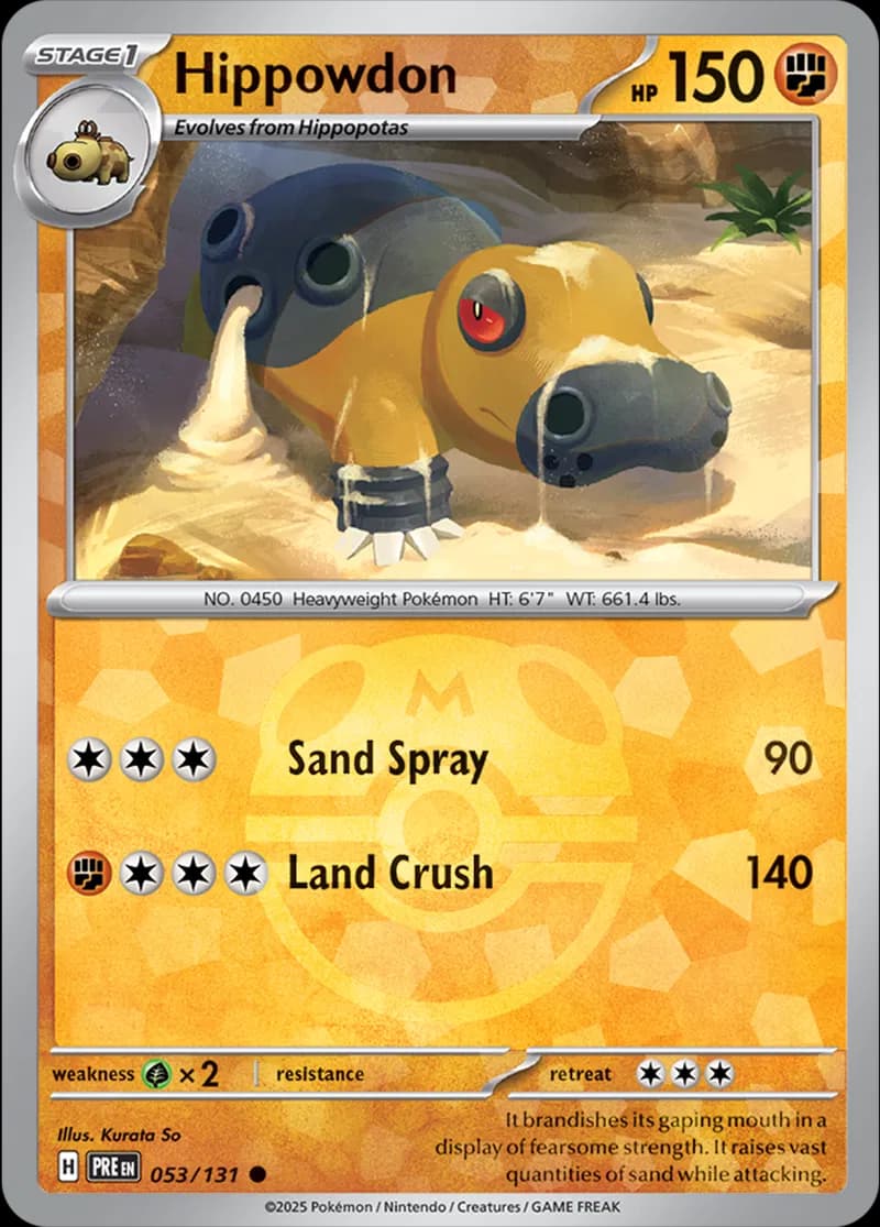 Hippowdon Master Ball Holo 53