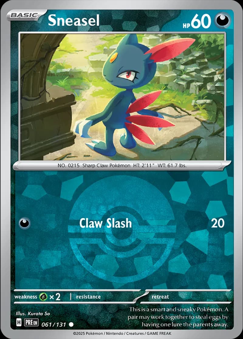 Sneasel Poke ball Holo 61