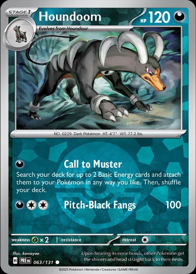 Houndoom Poke ball Holo 63