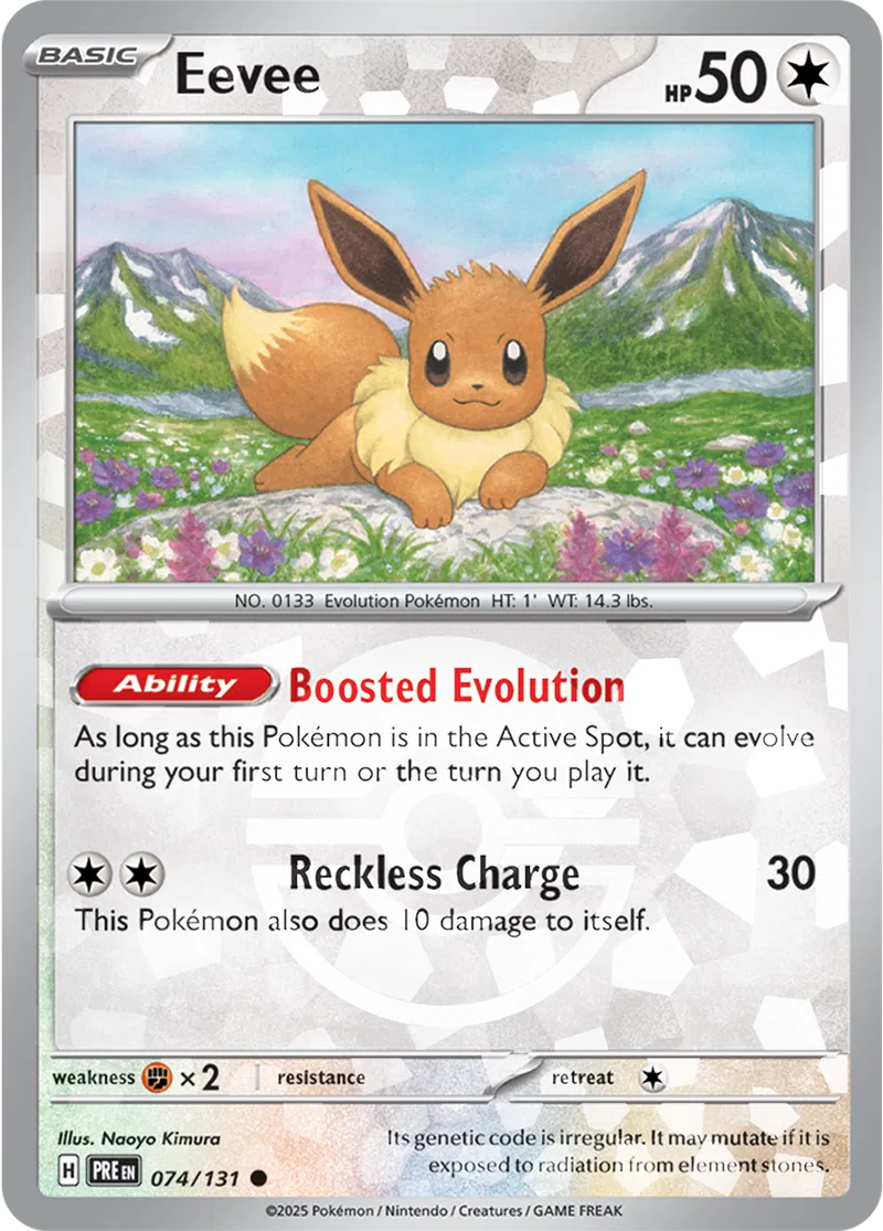 Eevee Poke ball Holo 74