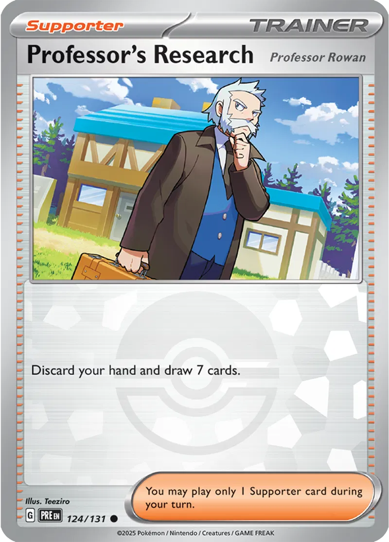 Professor's Research Rowan Poke ball Holo 124
