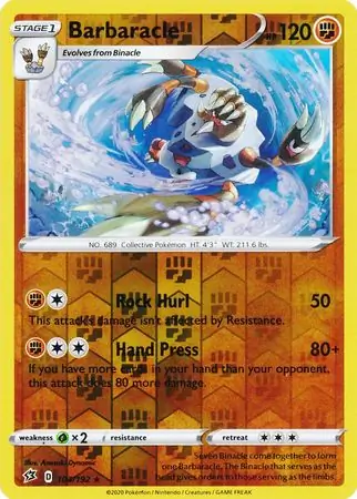 Barbaracle Reverse Holo 104 Normal