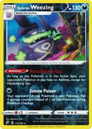 Galarian Weezing Reverse Holo 113 Normal