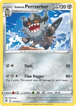 Galarian Perrserker 127 Normal