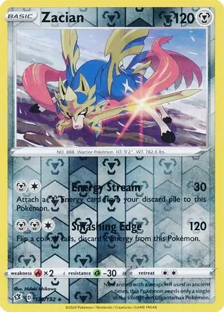 Zacian Reverse Holo 139 Normal