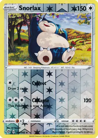 Snorlax Reverse Holo 141 Normal