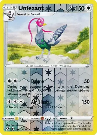 Unfezant Reverse Holo 145 Normal